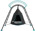 TP-Toys Kletterger&uuml;st 'Ufo' Stahl schwarz/blau mit H&auml;ngesessel 122 x 217 x 201 cm