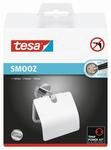 tesa WC-Papierrollenhalter 'Smooz' verchromt mit Deckel und Klebel&ouml;sung 14,5 x 13 x