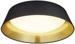 Reality Leuchten LED-Deckenleuchte 'Ponts' schwarz/goldfarben &Oslash; 45 cm