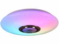 Reality Leuchten LED-Deckenleuchte 'Musica' 15,5 W weiß, mit Bluetooth Lautsprecher