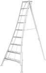 Niwaki 3-Holm-Gartenleiter Aluminium silbern 210 x 125 x 281 cm
