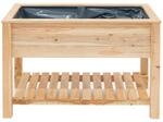 Westmann Hochbeet mit Ablage 'Emily' Natur L&auml;rchenholz 120 x 65 x 75 cm