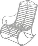 Garden Pleasure Schaukelstuhl 'Tambo' Eisen wei&szlig; 57 x 84 x 99,5 cm