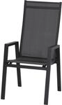 Siena Garden Gartenstuhl 'Savona' stapelbar Aluminium schwarz/silbern 57,5 x 111,5 x