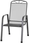 Siena Garden Gartenstuhl 'Elda' stapelbar Stahl anthrazit 57 x 94 x 75 cm