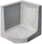 Diephaus L-Stein Ecke Beton grau 50 x 50 x 50 x 7 cm