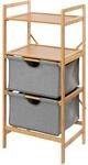 Wenko Regal 'Bahari' Polyester braun, grau 44 x 96 x 34 cm