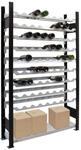 SCHULTE Regalwelt Weinregal 180 x 100 x 25 cm, schwarz/silber