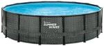 Aufstellpool 'Elite Frame' Rattan-Optik grau &Oslash; 488 x 122 cm