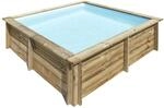 GRE Massivholzpool-Set 'City' 225 x 225 x 68 cm mit Leiter und Sandfilter