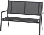 Siena Garden Gartenbank 'Tesoro' 2-Sitzer Aluminium anthrazit 138,5 x 97 x 67 cm