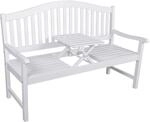 Garden Pleasure Gartenbank 'Singapur' 3-Sitzer Eukalyptusholz wei&szlig; 63 x 105 x 150 cm