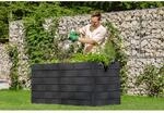 GARANTIA Hochbeet 'Ergo Quadro 2L 75 Stone' anthrazit 160 x 75 x 80 cm