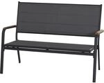 Siena Garden Gartenbank 'Tesoro' 2-Sitzer Aluminium grau 138,5 x 97 x 67 cm