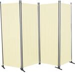 Angerer Freizeitm&ouml;bel Paravent 4-teilig Bezug Polyethylen beige 165 x 228 cm