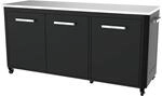 Cozze Outdoork&uuml;che Edelstahl schwarz 180 x 90 x 67 cm