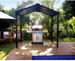 Palram-Canopia Grillpavillon 'Austin' schwarz 240 x 181 cm Polycarbonat grau