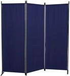 Angerer Freizeitm&ouml;bel Paravent 3-teilig Bezug Polyethylen blau 165 x 171 cm