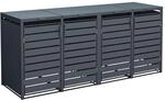 Westmann M&uuml;lltonnenbox 'Kubus' anthrazit Stahl 264 x 80 x 116 cm