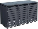 Westmann M&uuml;lltonnenbox 'Kubus' anthrazit Stahl 200 x 80 x 116 cm