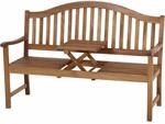 Gartenbank 'Pisa' 3-Sitzer Akazienholz braun 150 x 104 x 66 cm
