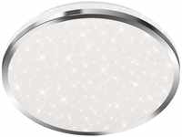 Briloner LED-Deckenleuchte 'Acorus' chromfarben/weiß Ø 28 x 7 cm 1200 lm,