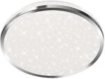 Briloner LED-Deckenleuchte 'Acorus' chromfarben/wei&szlig; &Oslash; 28 x 7 cm 1200 lm,