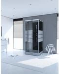 Aurlane Komplettdusche 'Study' mit Schwingt&uuml;r silbern 90 x 90 x 225 cm