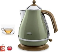 DeLonghi 0177600135, DeLonghi Wasserkocher KBOV 2001.GR | Retro-Design | 1,7 Liter 