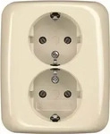 Busch-Jaeger 2TKA00003895, Busch-Jaeger SCHUKO Doppelsteckdose 202 EUJ-212 Unterputz