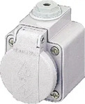 Mennekes 10081, MENNEKES Schuko-Aufbau-Steckdose 10081 | 16A 230V IP44 | Klappdeckel
