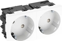 Bettermann 6120483, OBO Bettermann Steckdose 2-fach STD-D3SC RW2 | 33&deg;...
