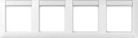 Jung AS5840NAWW, JUNG Rahmen 4-fach AS5840NAWW | Abdeckrahmen mit Schriftfeld