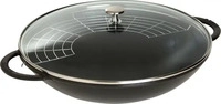 Staub 40509-398-0, STAUB Wok 37 cm Gusseisen | Glasdeckel & Abtropfgitter |...