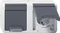 Gira 478130, GIRA SCHUKO Doppelsteckdose 478130 | Steckdose 2-fach Aufputz | IP44 