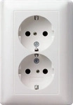 Gira 078303, GIRA Doppelsteckdose SCHUKO 078303 | Unterputz System 55 | Kinderschutz