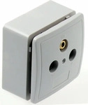 axing SSD00200, Axing Sat-Antennendose SSD 2-00 | 3-Loch SAT-Stichleitungsdose 