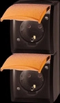 Busch-Jaeger 2084-0-0719, Busch-Jaeger SCHUKO Doppelsteckdose 2-fach Aufputz | IP44 