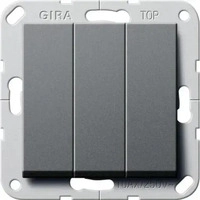 Gira 284428, GIRA Taster 3-fach 284428 | Wipptaster Unterputz 1-polig Schlie&szlig;er 