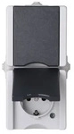 Kopp 947556008, Kopp Steckdose 2-fach Aufputz 947556008 | Feuchtraum IP44 | senkrecht