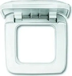 Busch-Jaeger 1719-0-0061, Busch-Jaeger Abdeckrahmen 1-fach 2518-214 | Klappdeckel 