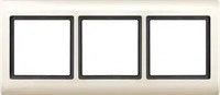 Merten 400344, Merten Abdeckrahmen 3-fach | AQUADESIGN cremewei&szlig; | IP44 | Kunststoff