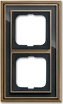 Busch-Jaeger 1754-0-4659, Busch-Jaeger Abdeckrahmen 2-fach 1722-845 | Messing antik