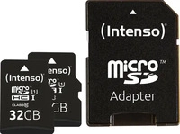Intenso 3423482, Intenso microSDHC 2x32GB UHS-I | Premium Speicherkarte Class 10 