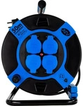 REV 0010118812, REV Kabeltrommel 50m KS H05VV-F 3G1,5 | 4 Steckdosen IP44 | 3000W 