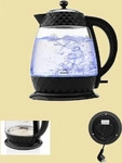 Omega ETA315490000, Omega ETA Wasserkocher CRYSTAL Glas 1,7l | 2.200 W | kabellos 