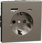 Merten MEG2367-6050, Merten Schuko Steckdose MEG2367-6050 | USB-A & USB-C Ladeger&auml;t