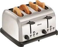 Bartscher 100374, Bartscher Toaster TBRB40 100374 | 4-Scheiben | Edelstahl | 6