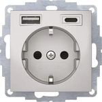 Berker 48041404, Berker Steckdose SCHUKO mit USB A+C | 48041404 | Unterputz 