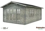 Palmako Gartenhaus Irene 19,0 m2 - 44 mm Grau tauchimpr&auml;gniert